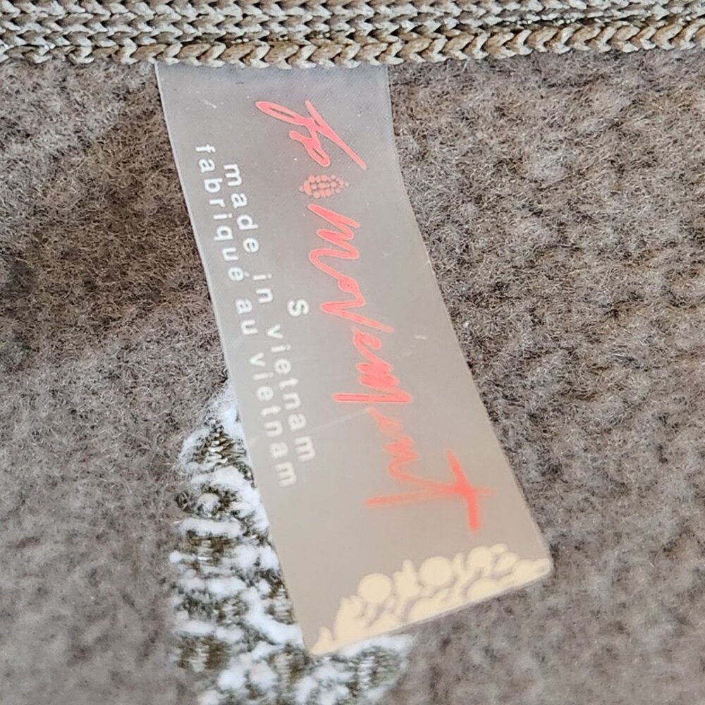 Free People FP Movement Small Green Olive Zip Up Fleece Windbreaker Full Zip - Picture 4 of 13